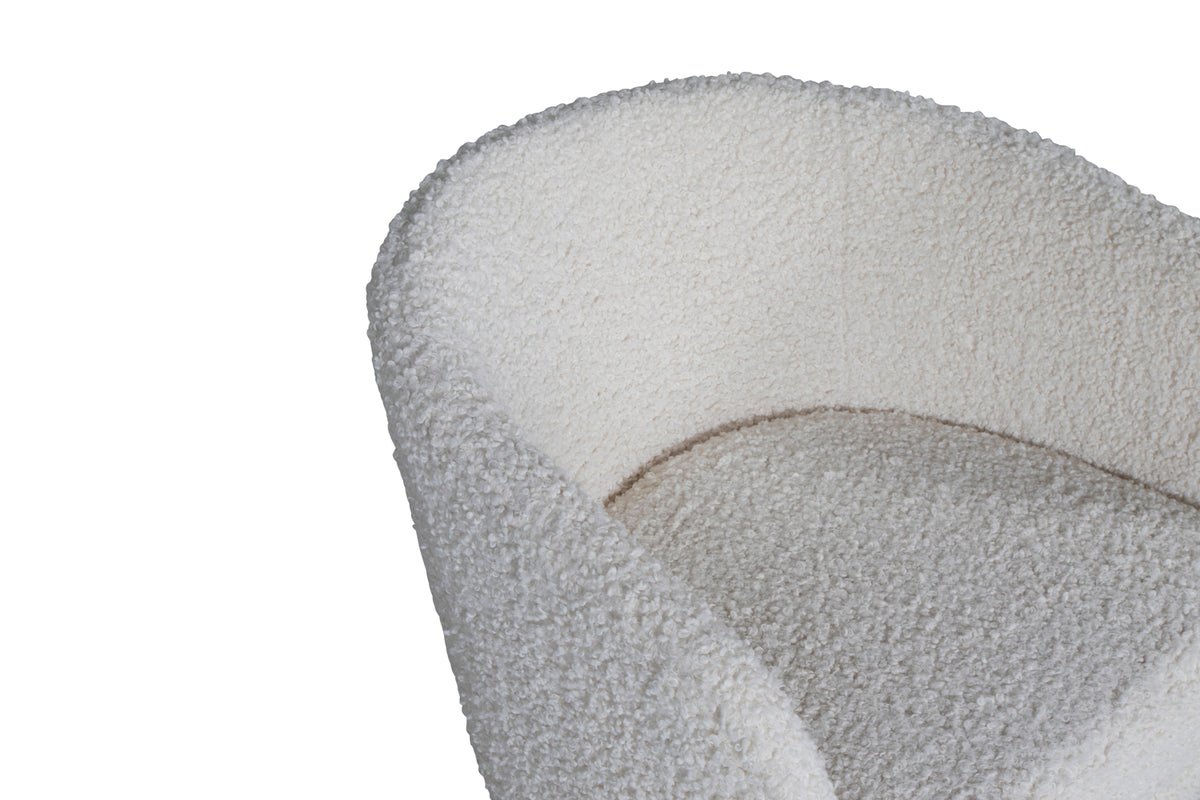 Fauteuil Comfy - met teddyvelours in keuze uit Zwart of Wit