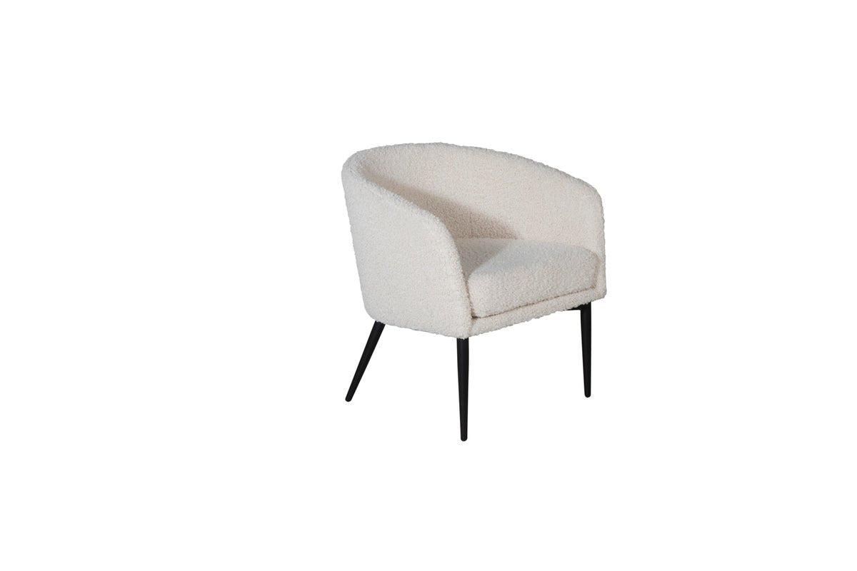 Fauteuil Comfy - met teddyvelours in keuze uit Zwart of Wit