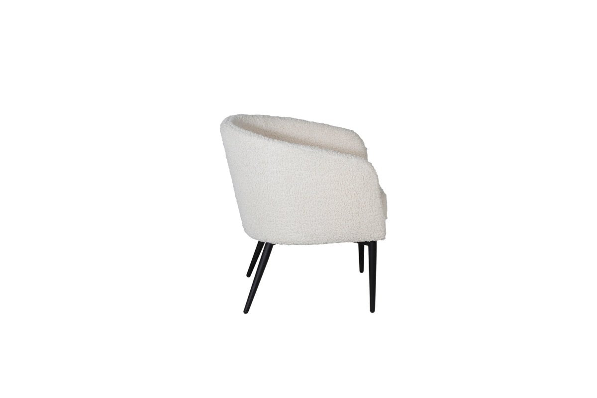 Fauteuil Comfy - met teddyvelours in keuze uit Zwart of Wit