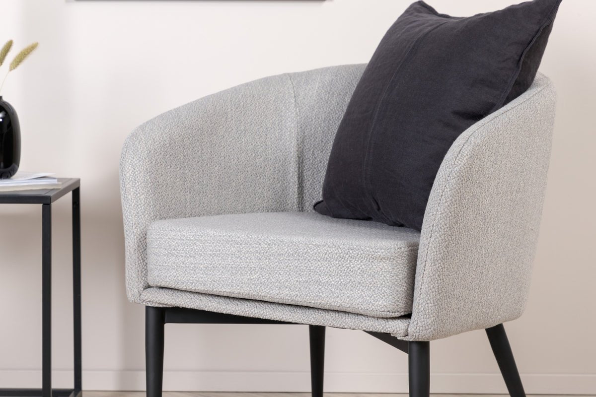 Fauteuil Katy - met grijze zitting van polyester