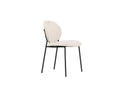 2er Set - stoel Opal met beige linnen bekleding