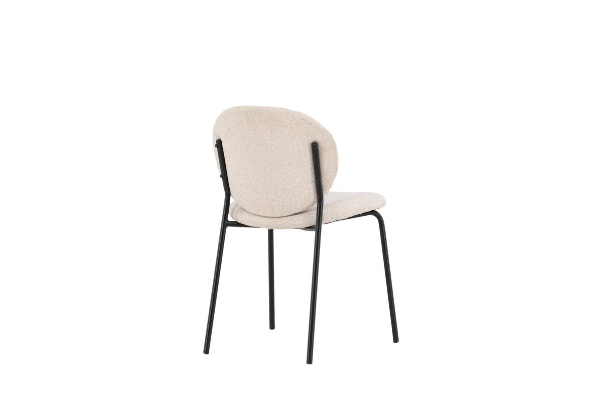 2er Set - stoel Opal met beige linnen bekleding