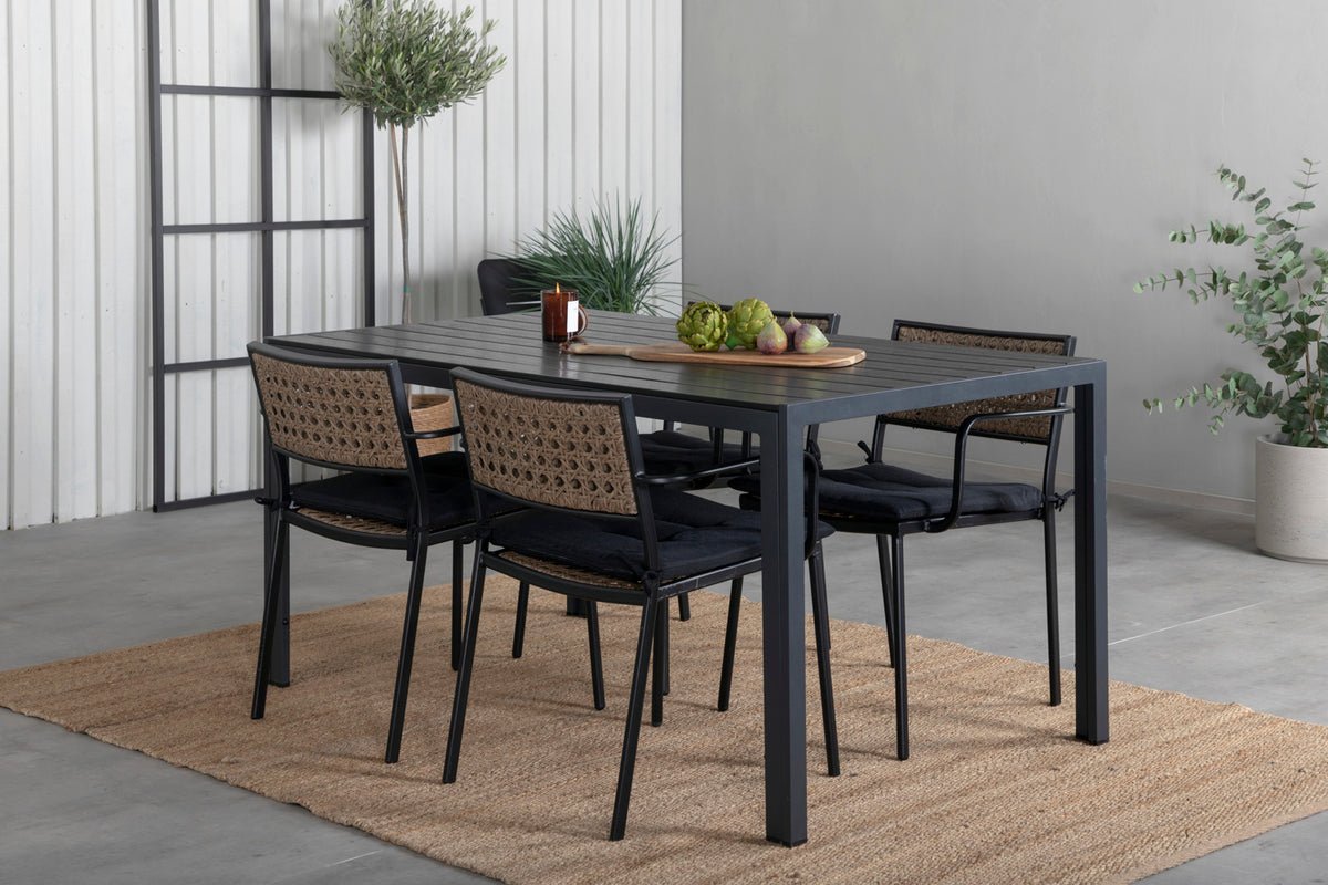 Set van 4 - Tuinstoel Marave van rattan inclusief kussen