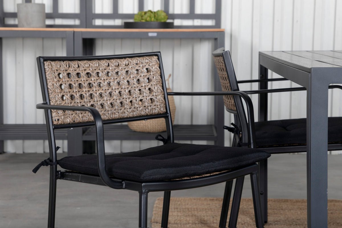 Set van 4 - Tuinstoel Marave van rattan inclusief kussen