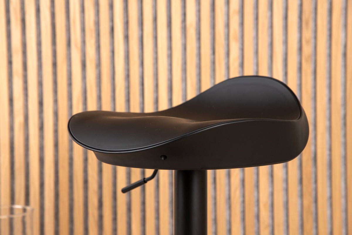 2-delige set - Barkruk Adoro in Zwart van Metaal