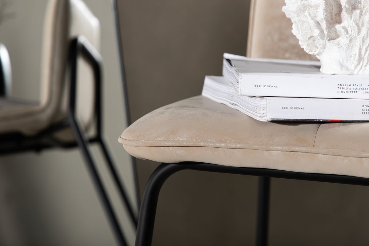 2-delige set - barkruk Sabine van staal in 2 kleuren