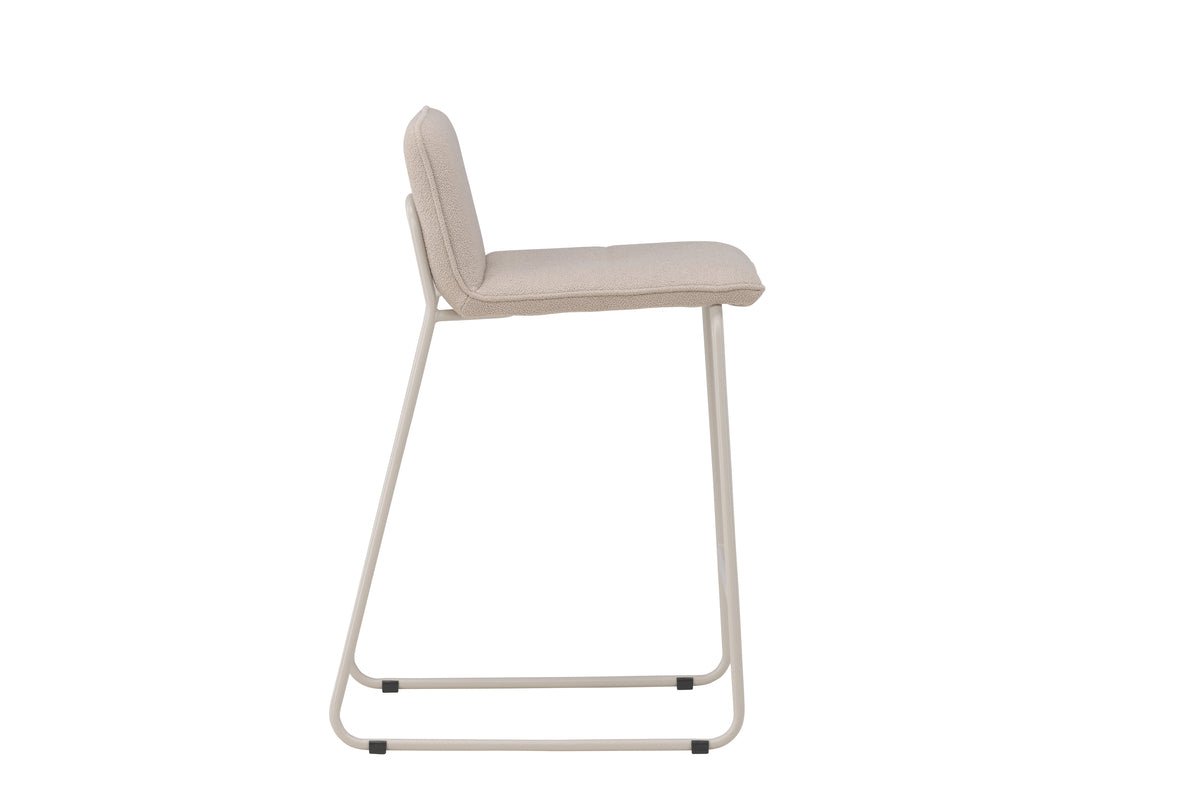 2er Set - Barkruk Adele met zachte bouclé-bekleding in Beige