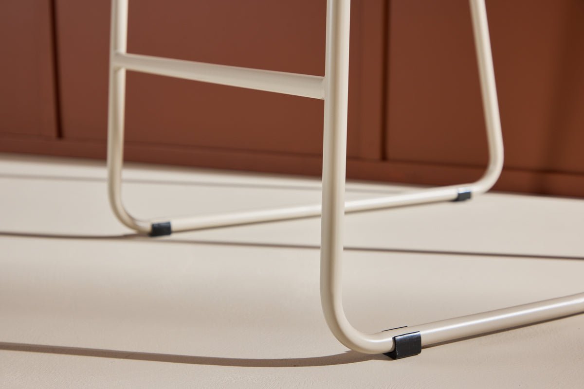 2er Set - Barkruk Adele met zachte bouclé-bekleding in Beige