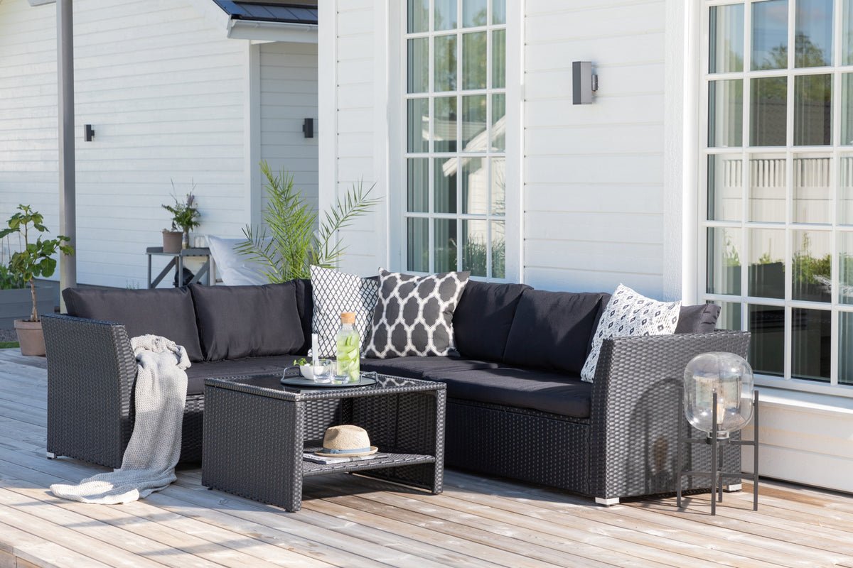 Tuin Loungeset Komfi - Keuze uit zwarte of witte kussens