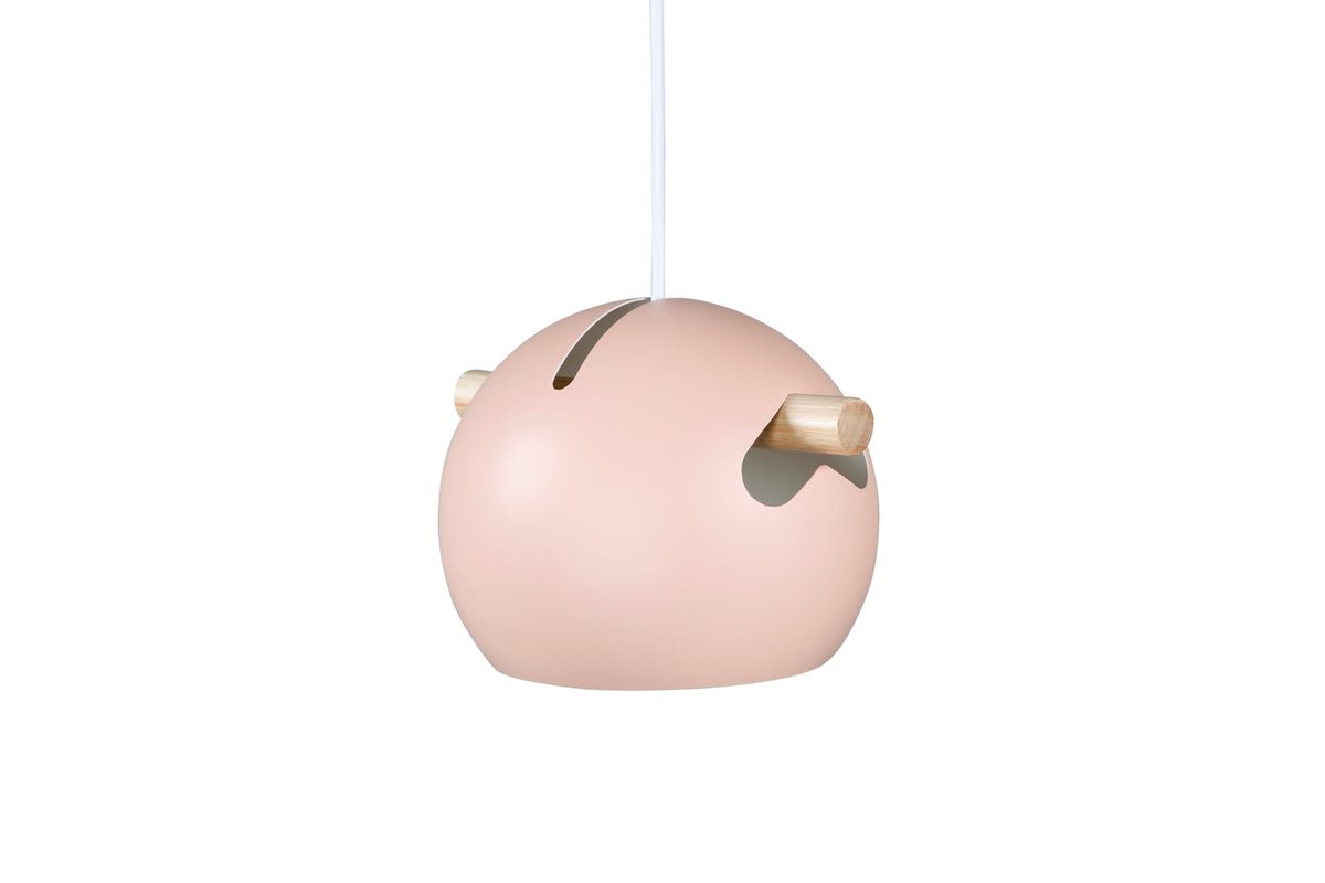 Hanglamp „Serengeti" – Trendy oudroze met walnootdetails