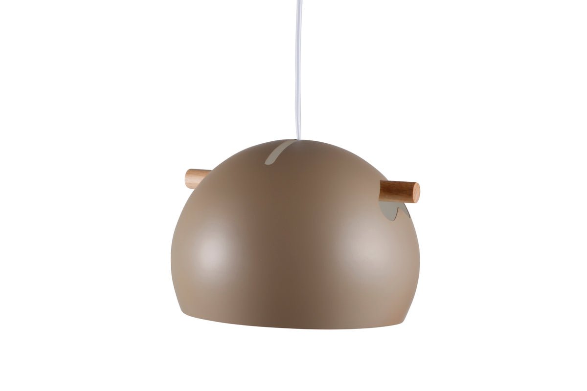 Hanglamp „Serengeti" – Warme beige tint met walnootdetails