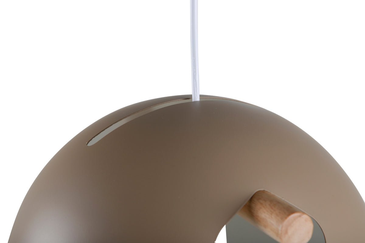 Hanglamp „Serengeti" – Warme beige tint met walnootdetails