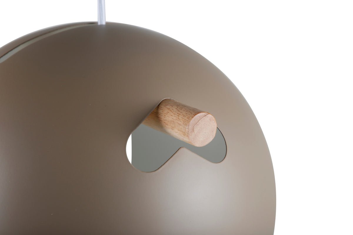 Hanglamp „Serengeti" – Warme beige tint met walnootdetails