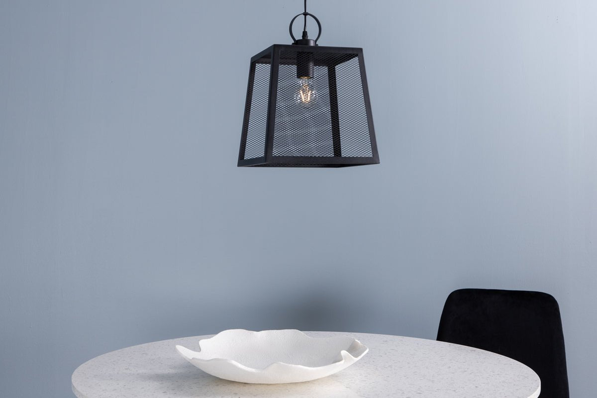 Hanglamp „Mburu" – Stijlvol en elegant met rasterpatroon aan 2 zijden