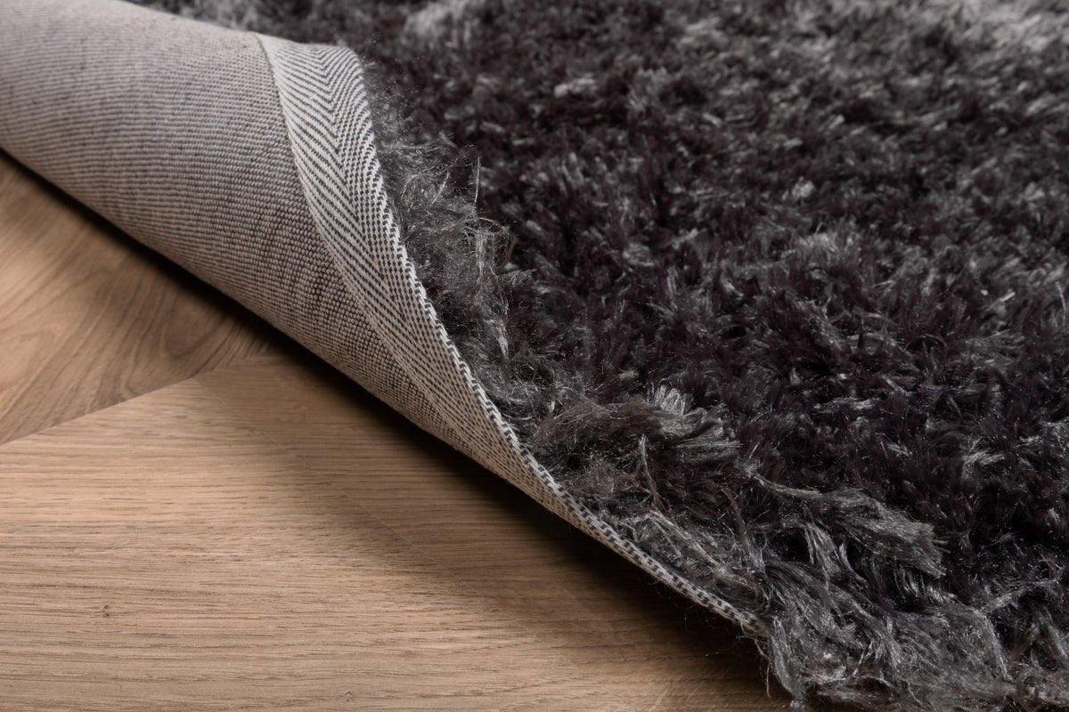 Vloerkleed Nassa – ronde hoogpolige van polyester