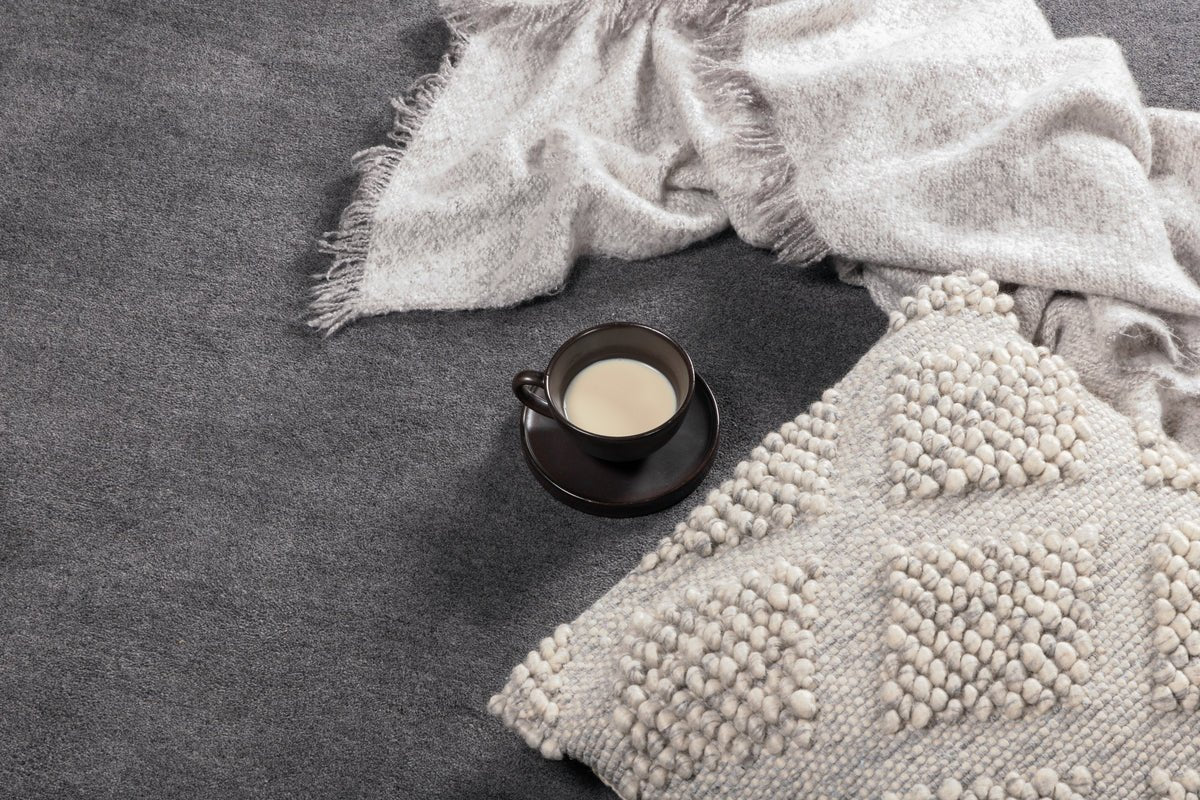 Vloerkleed Selara – rond van wol & polyester