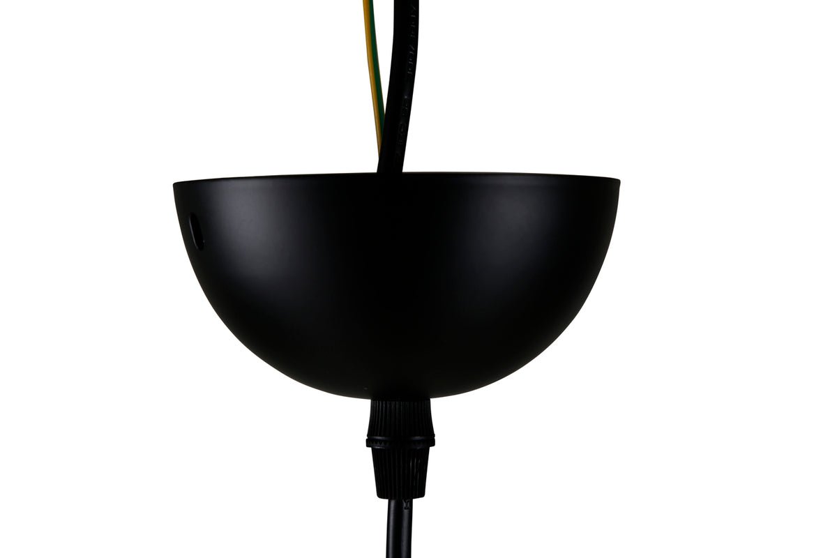 Hanglamp "Black Beauty" – Met elegant koperkleurig binnenontwerp