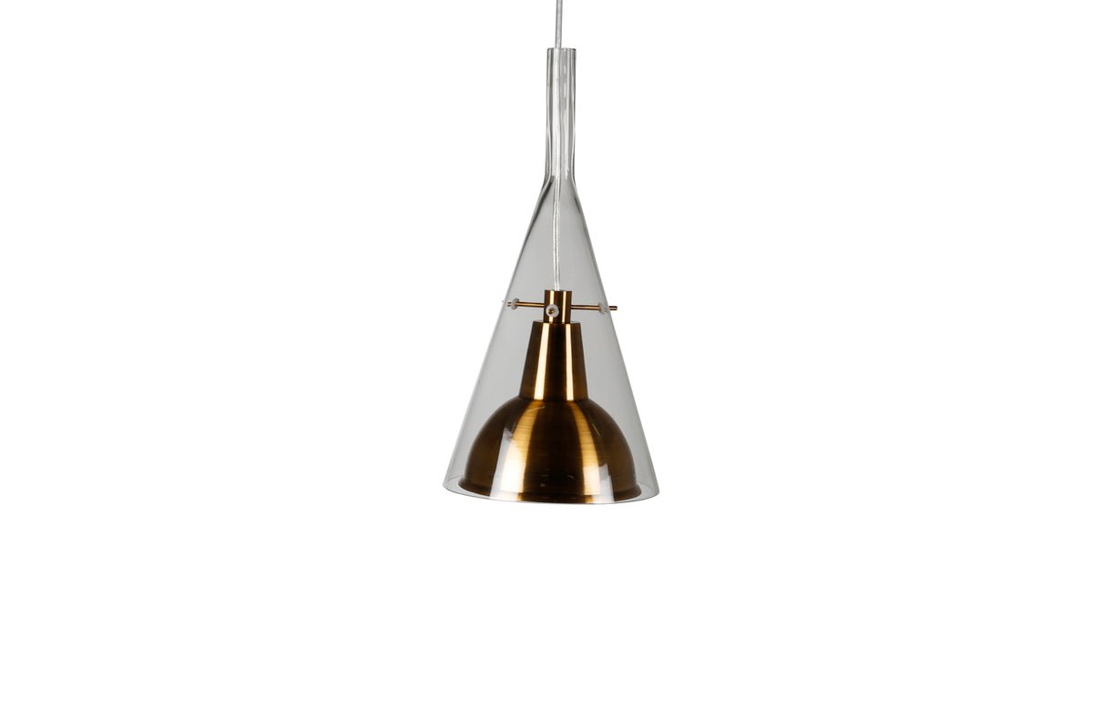 Hanglamp „Impala" – Van messingkleurig aluminium