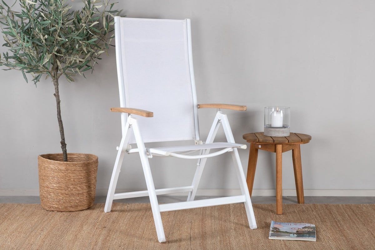 2-delige set - Tuinstoel GranCanaria van Textilene/Aluminium in Zwart, Wit of Beige