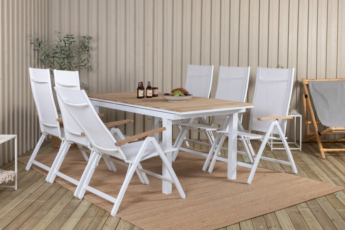 2-delige set - Tuinstoel GranCanaria van Textilene/Aluminium in Zwart, Wit of Beige