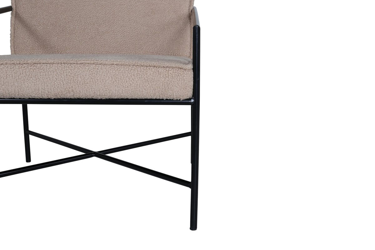 Fauteuil Lorele - Met Teddystof- of fluwelen bekleding