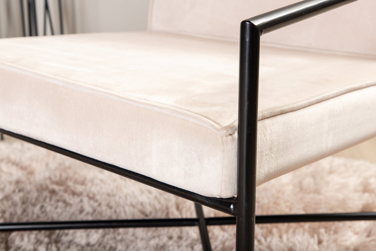 Fauteuil Lorele - Met Teddystof- of fluwelen bekleding