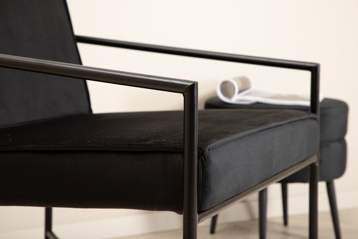 Fauteuil Lorele - Met Teddystof- of fluwelen bekleding