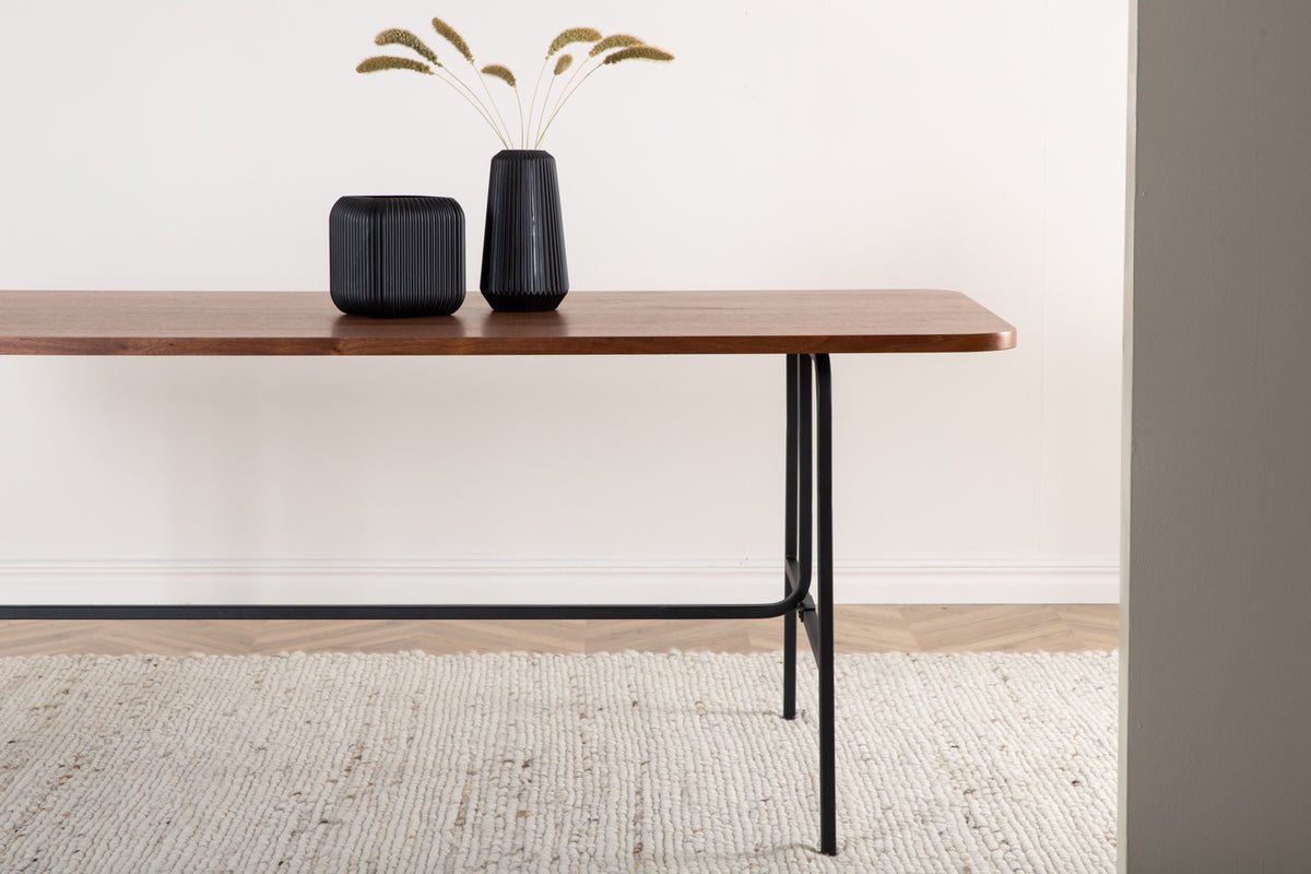 Eettafel Vahira - rechthoekige eettafel op stalen poten