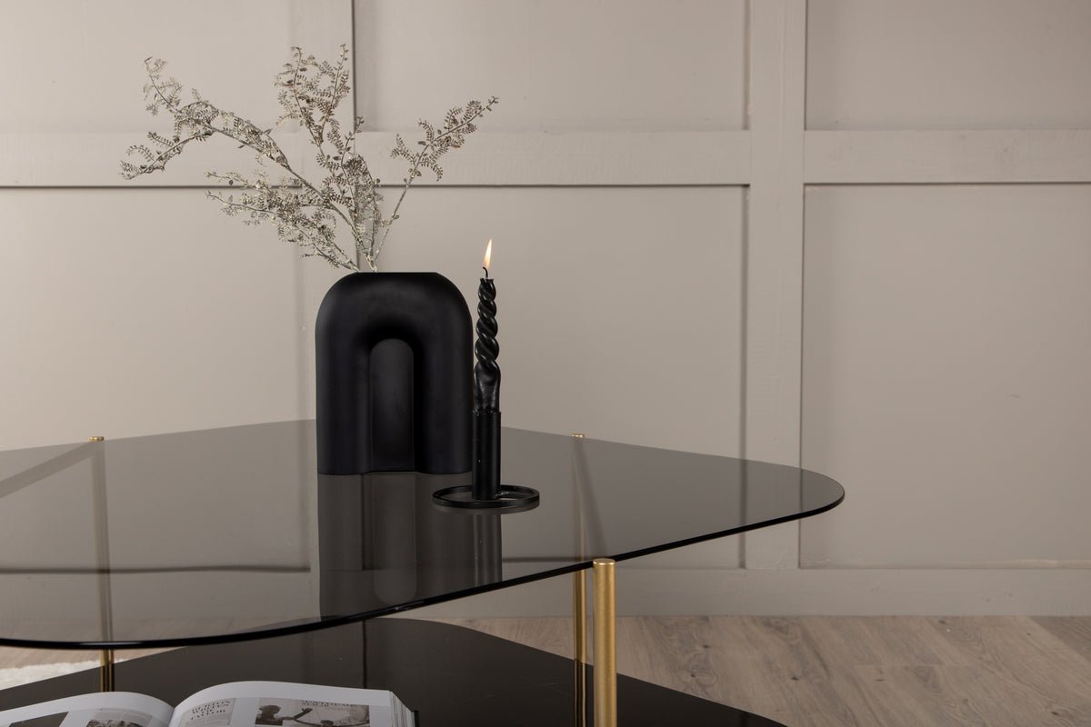 Salontafel Torben - met glas- en marmeren blad