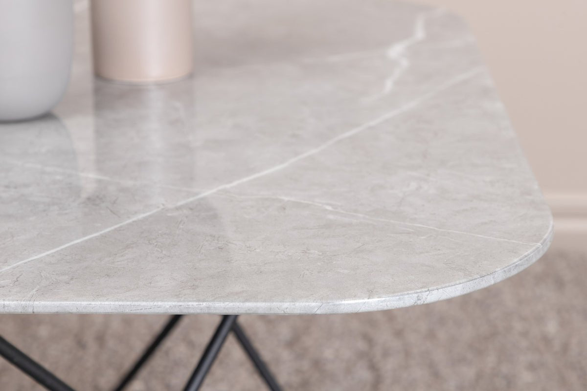 Salontafel Tango - met tafelblad van marmerglas