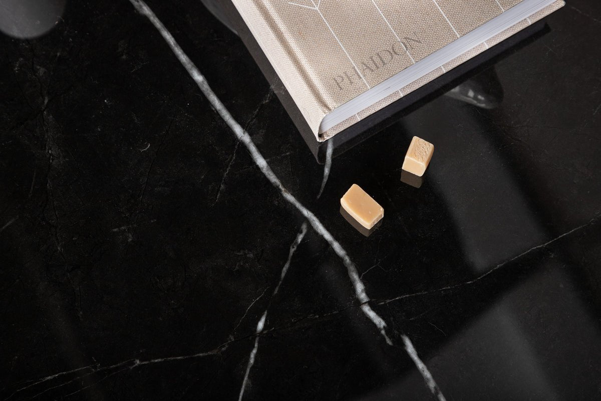 Salontafel Tango - met tafelblad van marmerglas