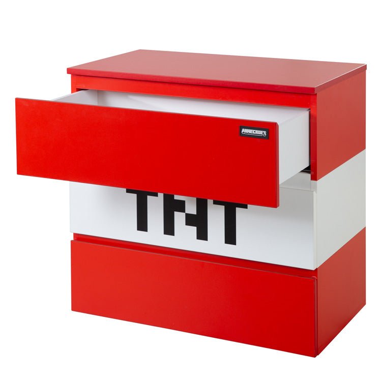 Minecraft ladekast „TNT Box“ – met LED-verlichting & 3 laden