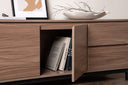 Designer TV-Lowboard Modano – Zwart matt oder Walnussoptik