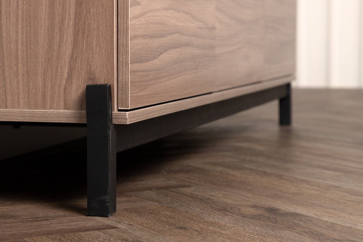 Designer TV-Lowboard Modano – Zwart matt oder Walnussoptik