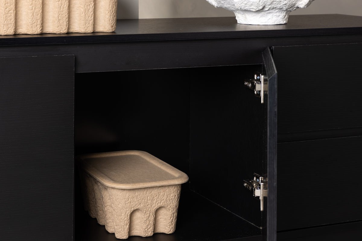 Designer TV-Lowboard Modano – Zwart matt oder Walnussoptik