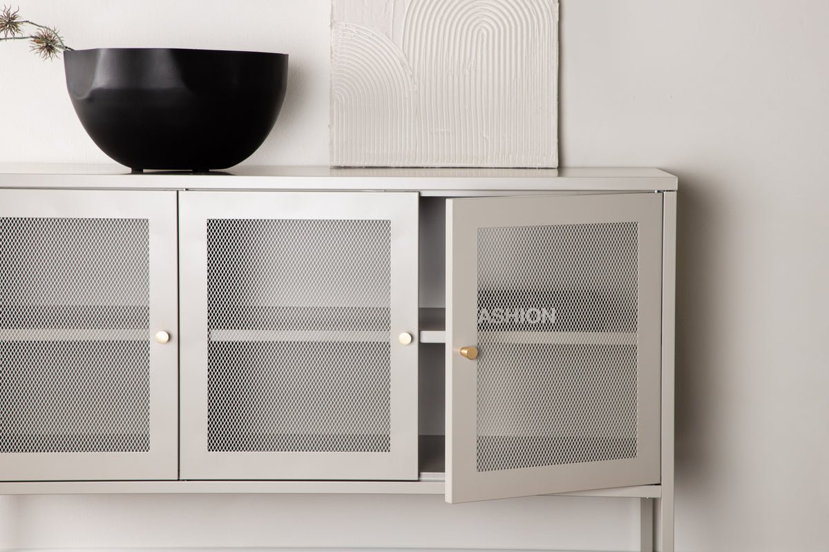 Kommode Marilo – Beige, industrieel-modern met loft-charme