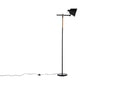 Vloerlamp Grimming – rustige zwarte helderheid met houten details