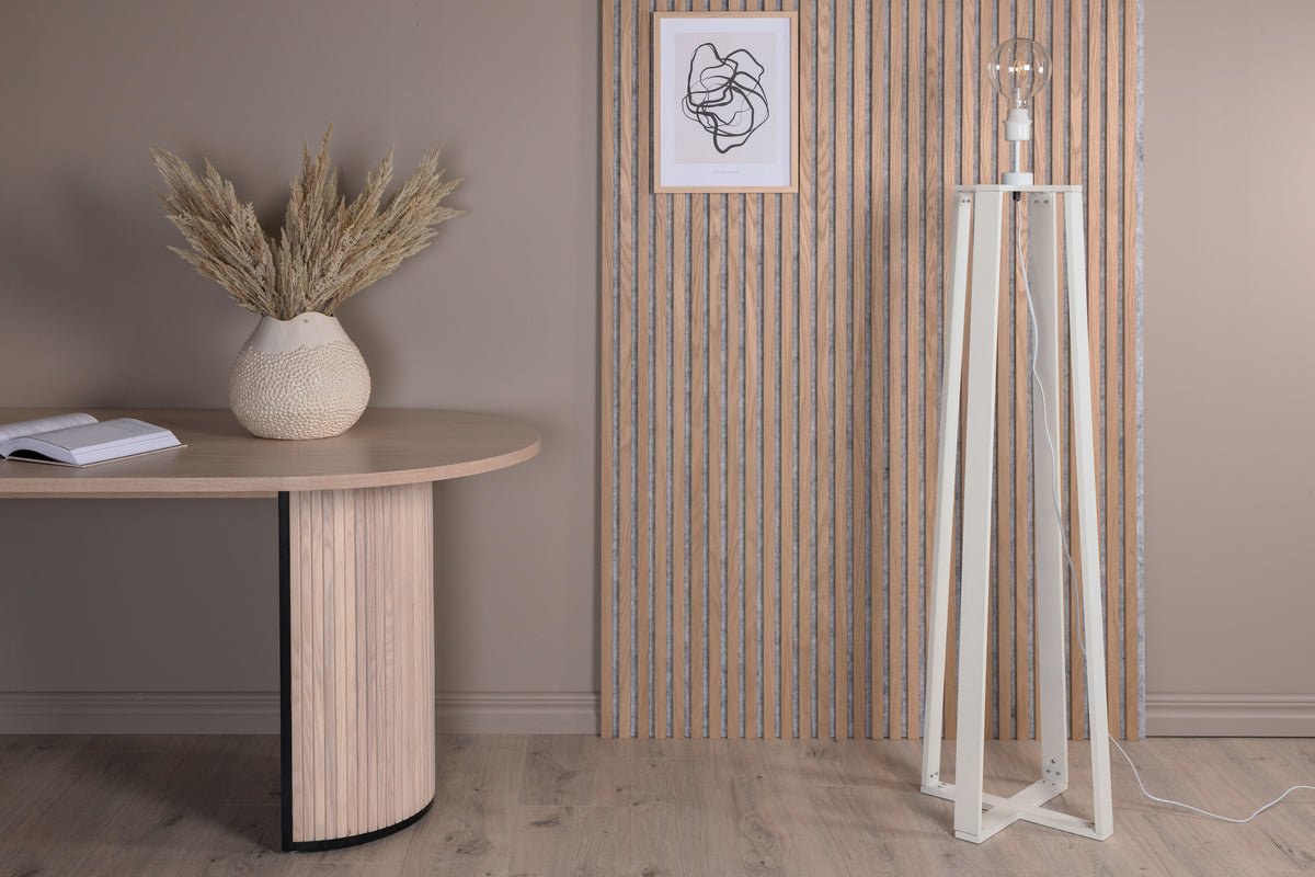 Staande lamp „Paris“ – tijdloze elegantie met houten poten en lichte kap