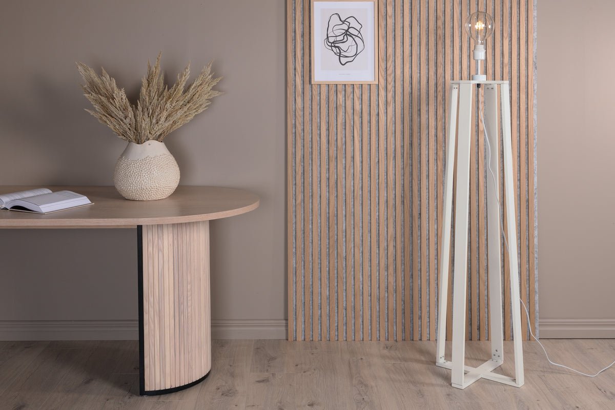 Staande lamp „Paris“ – tijdloze elegantie met houten poten en lichte kap