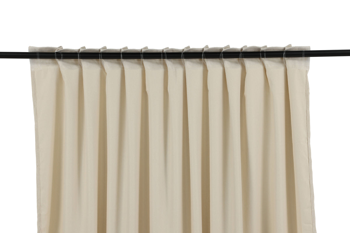 Gordijnenset Verta – met Mehrband-System in Beige & mosgroen