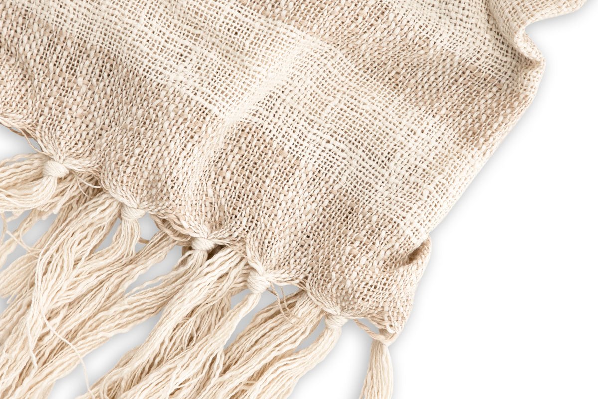 Tagesdecke Lunara – 170×130 cm met franjes & structuur-weefontwerp