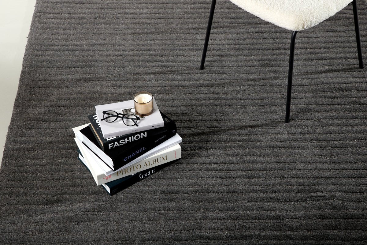 Vloerkleed Dijan – met geribbelde structuur van wol