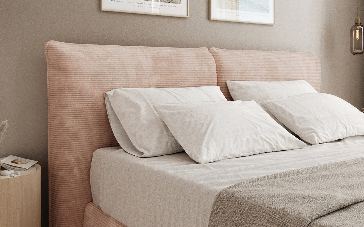 Boxspringbed Pillo in Ribstof