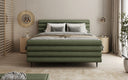 Boxspringbed Tubo in structuurstof met opbergruimte