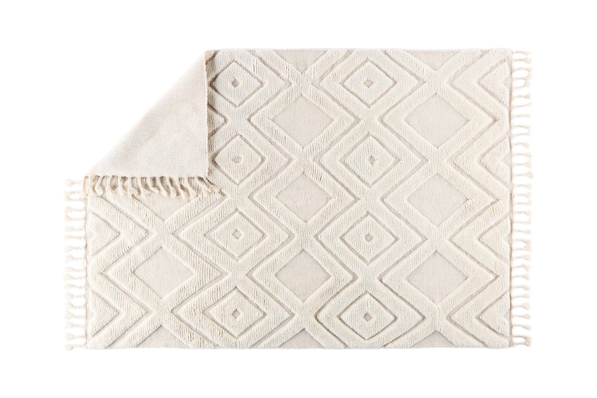 Vloerkleed Lora – met franjes van wol