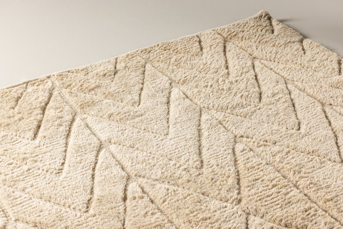 Vloerkleed Alora – in Beige van 100% wol