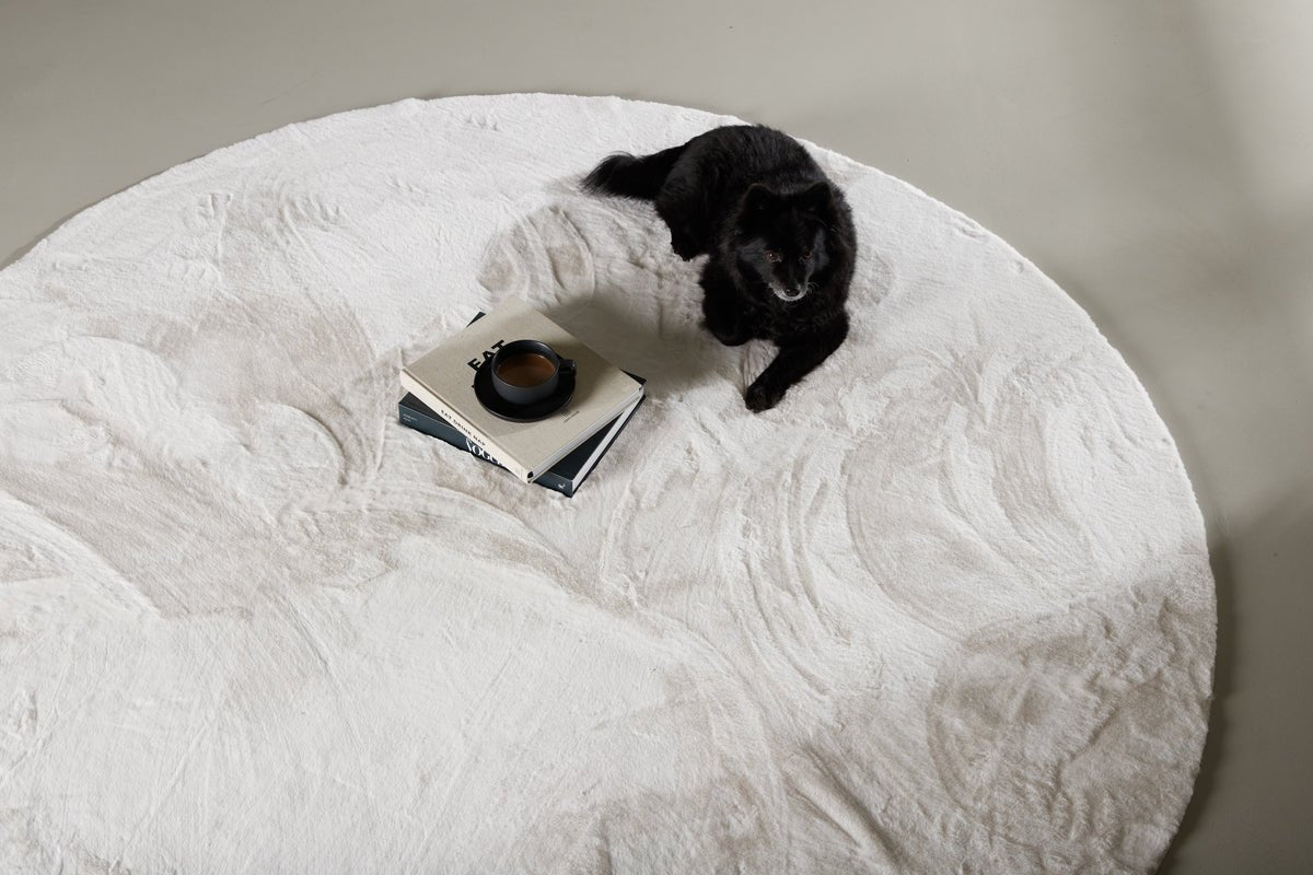 Vloerkleed Isara – in Wit van polyester & katoen