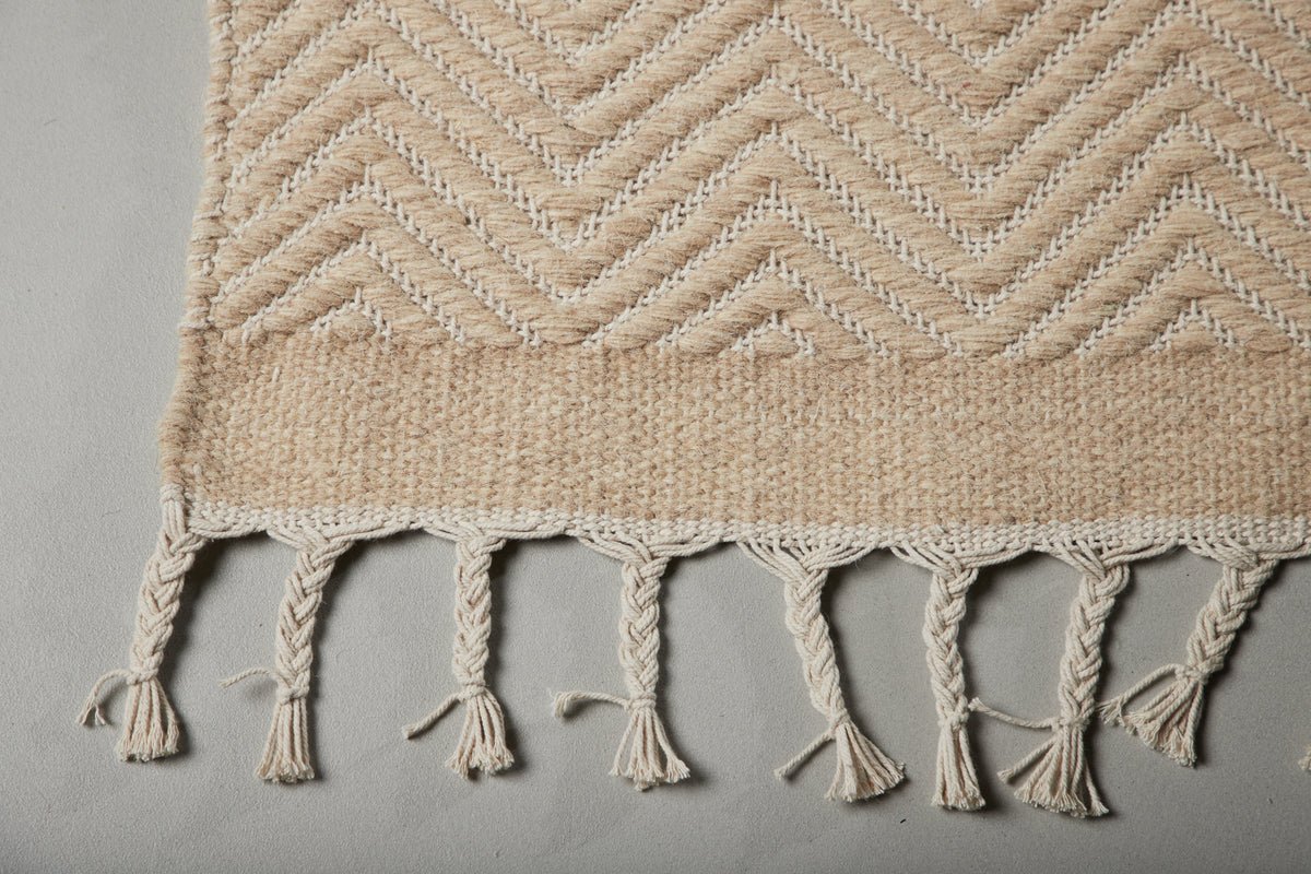 Vloerkleed Lojay – met franjes van katoen