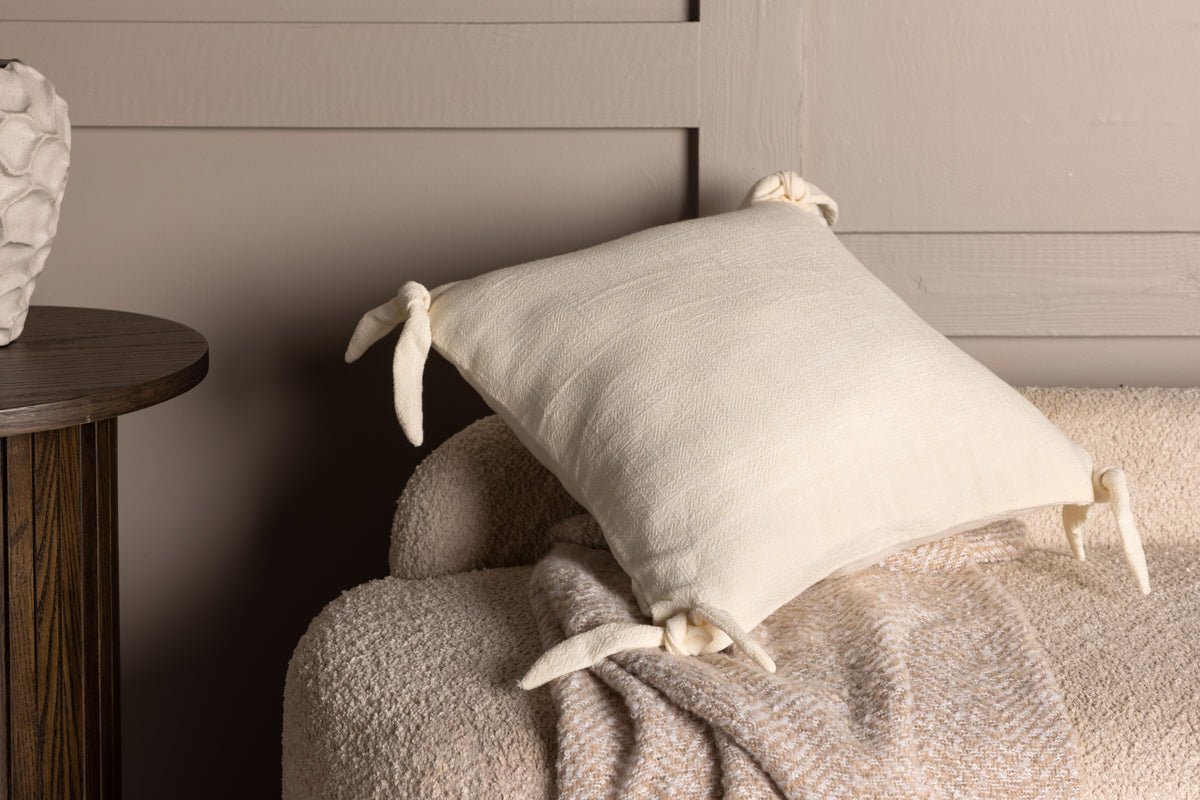 Kussenhoes Ambiente - 40x40 cm in Beige, Donkergrijs en Wit