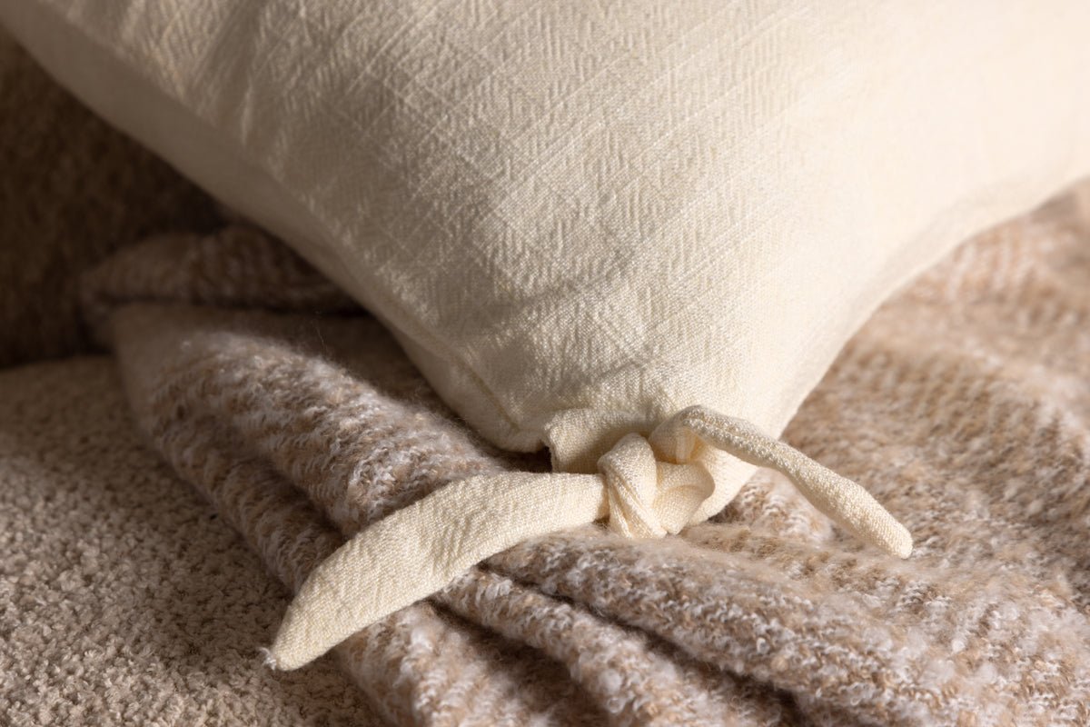 Kussenhoes Ambiente - 40x40 cm in Beige, Donkergrijs en Wit